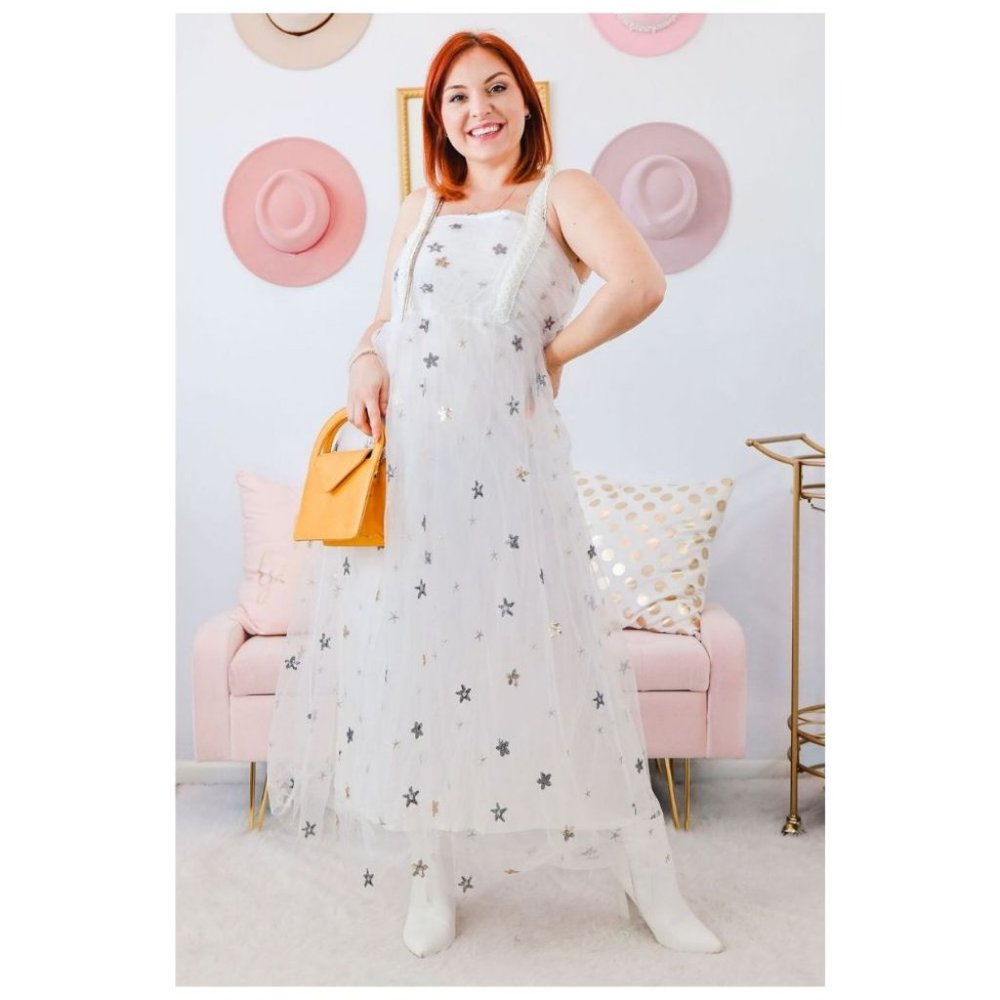 White Star Embroidered Dress - Picture 5 of 8